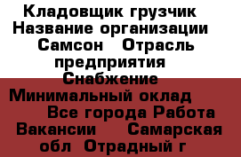 Кладовщик-грузчик › Название организации ­ Самсон › Отрасль предприятия ­ Снабжение › Минимальный оклад ­ 27 000 - Все города Работа » Вакансии   . Самарская обл.,Отрадный г.